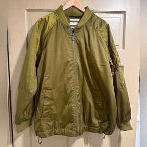 A New Day Women’s Oversized Bomber Jacket Olive L